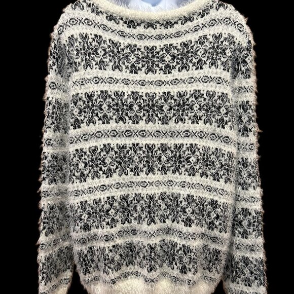 Jessica Simpson Nordic Pattern “Furry” Sweater (NEW) - Picture 8 of 10